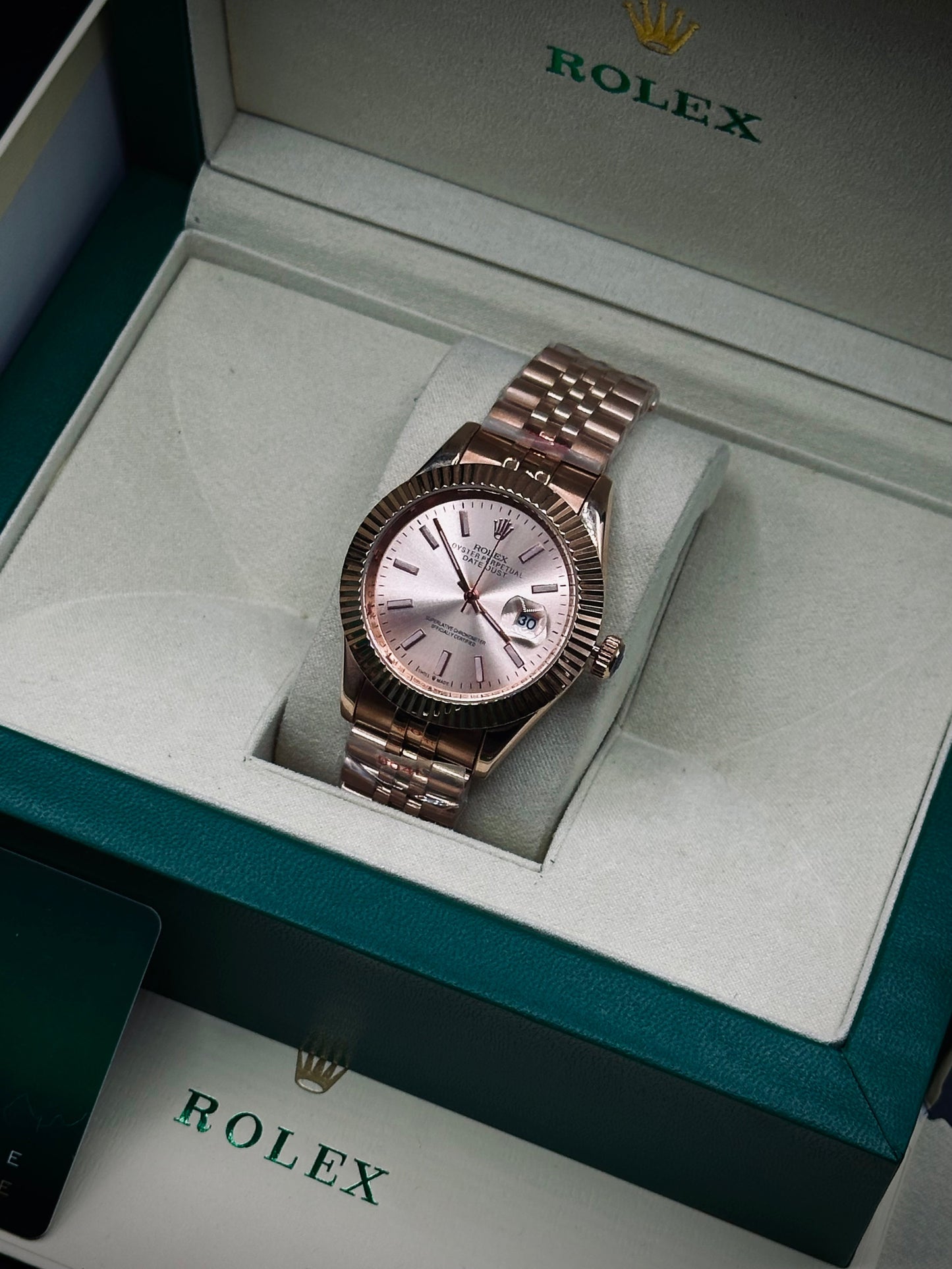 Rolex Date-Just Master AAA. Copy (Rose Gold)